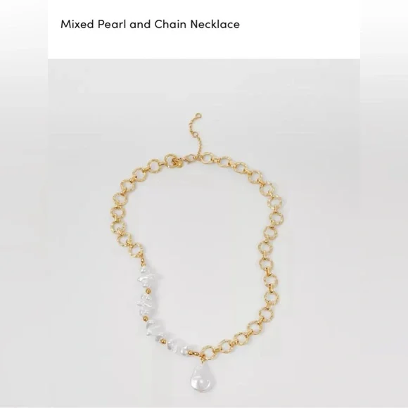 Ann Taylor mixed pearl and chain Necklace - Picture 11 of 14